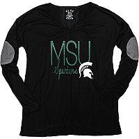 Women's Michigan State Spartans Glitter Tee, Size: Small, Black
