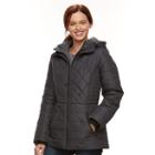 Women's Details Quilted Puffer Jacket, Size: Small, Hematite