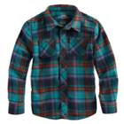 Boys 4-7x Sonoma Goods For Life&trade; Plaid Button Down Pocket Shirt, Size: 6, Turquoise/blue (turq/aqua)
