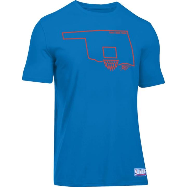 Men's Under Armour Oklahoma City Thunder Charged State Tee, Size: Medium, Blue