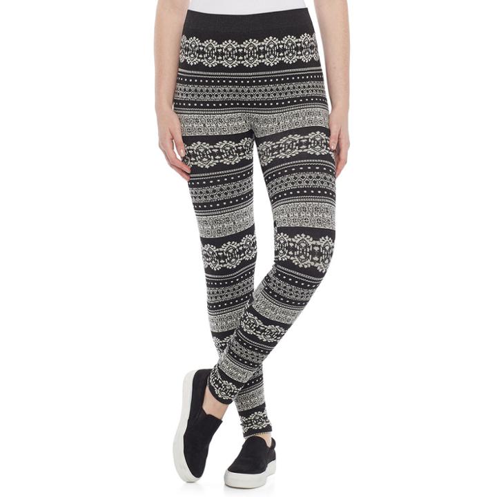 Juniors' Pink Republic Seamless Lined Leggings, Teens, Size: Medium, Dark Grey
