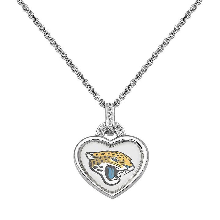 Jacksonville Jaguars Heart Pendant Necklace, Women's, Size: 18, Multicolor