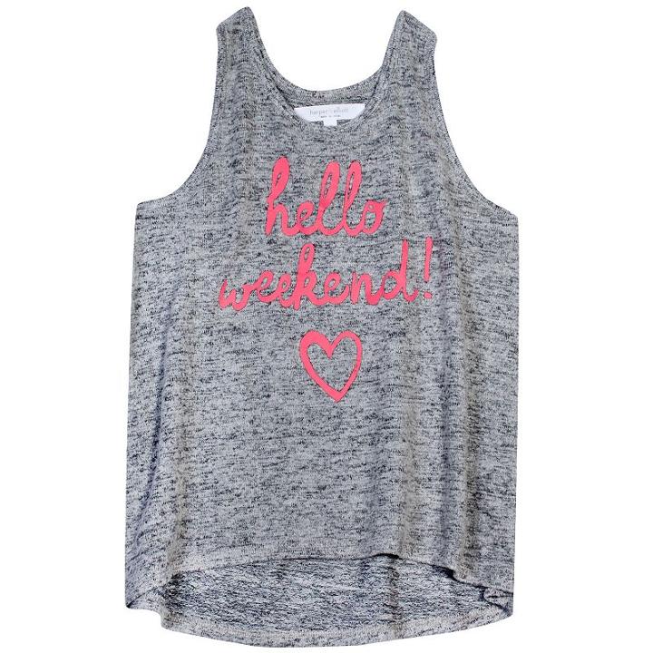 Girls 7-16 Harper & Elliott Brushed Hatchi Graphic Tank Top, Girl's, Size: Large, Silver