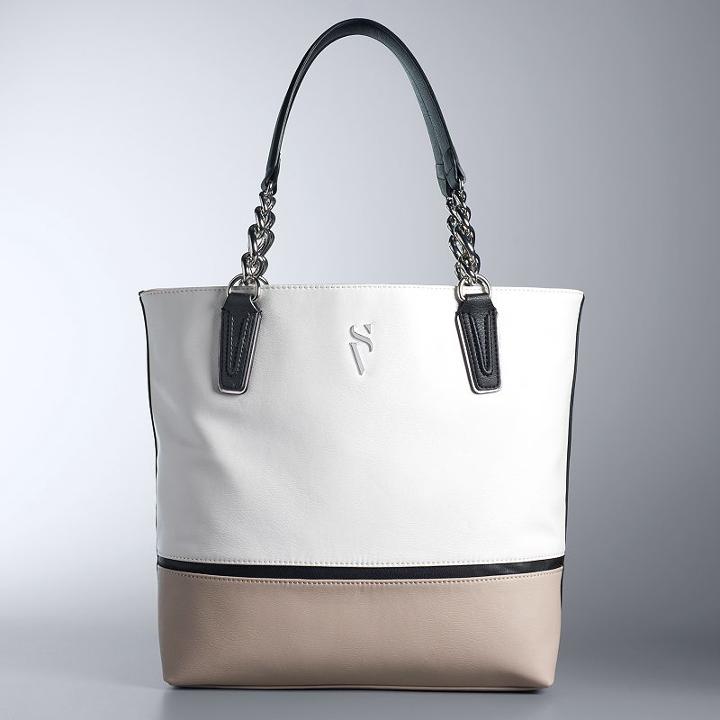 Simply Vera Vera Wang Catherine Tote, Women's, White