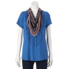 Women's World Unity Scarf Tee, Size: Xs, Dark Blue