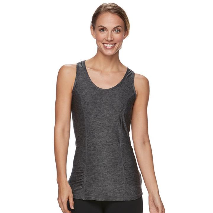 Women's Gaiam Energy Racerback Yoga Tank, Size: Medium, Oxford