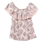 Girls 7-16 Cloud Chaser Off Shoulder Floral Popover Top, Girl's, Size: Small, Natural