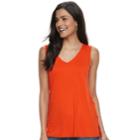 Women's Apt. 9&reg; Lace-up Tank, Size: Small, Drk Orange