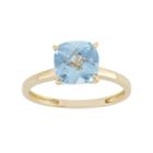 Lab-created Aquamarine 10k Gold Ring, Women's, Size: 9, Blue