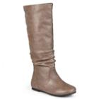 Journee Collection Jayne Women's Knee-high Boots, Girl's, Size: 9 Wc, Beig/green (beig/khaki)