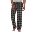 Men's Croft & Barrow&reg; Flannel Lounge Pants, Size: Small, Black