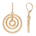 Napier Textured Circle Orbital Nickel Free Drop Earrings, Women's, Gold