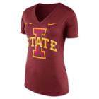 Women's Nike Iowa State Cyclones Striped Bar Tee, Size: Medium, Red