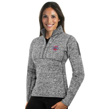 Women's Antigua Detroit Pistons Fortune Pullover, Size: Large, Light Grey