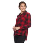 Petite Sonoma Goods For Life&trade; Essential Plaid Flannel Shirt, Women's, Size: Xl Petite, Oxford