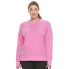 Plus Size Tek Gear&reg; Fleece Sweatshirt, Women's, Size: 2xl, Dark Pink