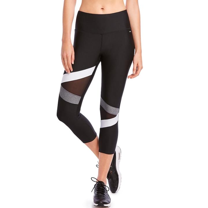 Women's Jockey Sport Zig Zag Mid-rise Capri Leggings, Size: Xl, Natural