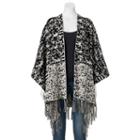 Simply Vera Vera Wang City Ombre Jacquard Ruana, Women's, Black