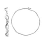 Napier Silver Wave Hoop Earring, Women's