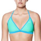 Women's Nike Performance Colorblock Triangle Bikini Top, Size: Medium, Green