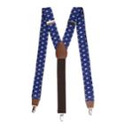 Men's Wembley Jockey Print Suspenders, Blue