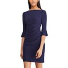 Women's Chaps Jersey Bell-sleeve Sheath Dress, Size: Large, Purple
