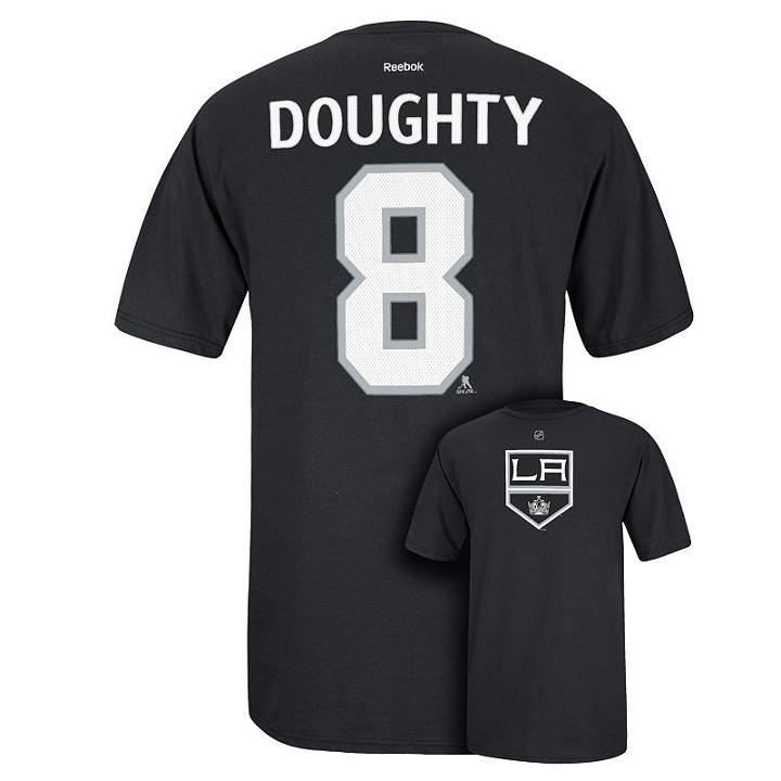 Men's Reebok Los Angeles Kings Drew Doughty Premier Tee, Size: Xl, Black