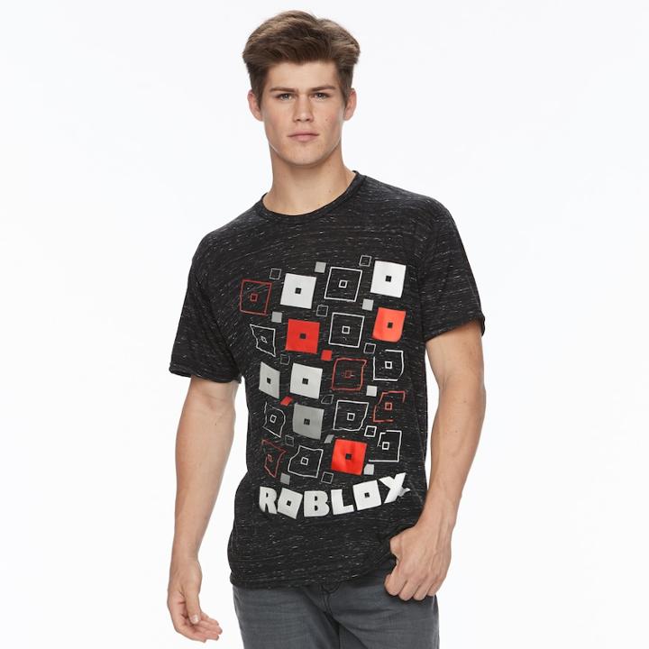 Men's Roblox Multi Squares Tee, Size: Large, Black