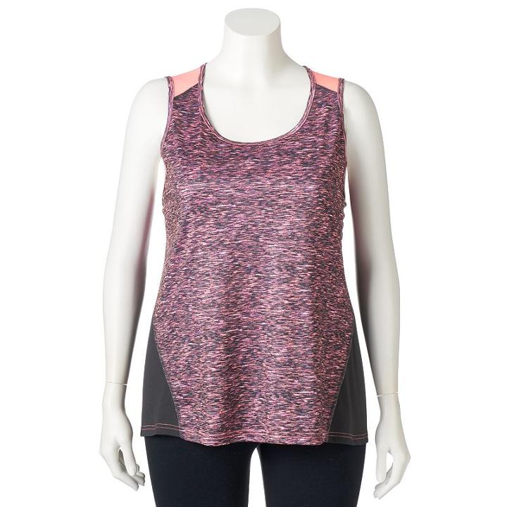 Plus Size Women's Tek Gear&reg; Performance Base Layer Workout Tank, Size: 2xl, Lt Orange