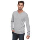 Men Apt. 9&reg; Wool-blend Merino V-neck Sweater, Size: Large, Light Grey