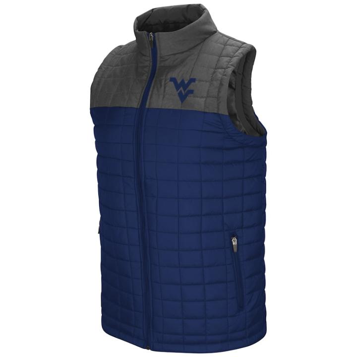 Men's West Virginia Mountaineers Amplitude Puffer Vest, Size: Xxl, Blue (navy)