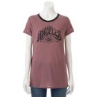 Juniors' The Print Shop Los Angeles Oversized Graphic Tee, Teens, Size: Xs, Pink