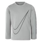 Boys 4-7 Nike Swoosh Just Do It Long Sleeve Tee, Size: 5, Grey Other
