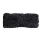 Women's Cuddl Duds Faux Shearling Reversible Headband, Black