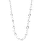 Dana Buchman Swirl Link Long Necklace, Women's, Silver