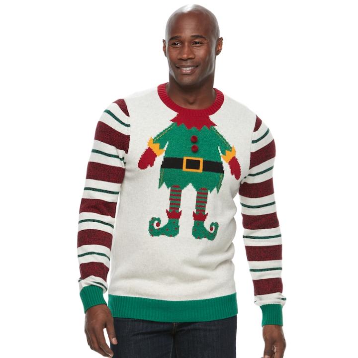 Big & Tall Method Elf Ugly Christmas Sweater, Men's, Size: Xxl Tall, White