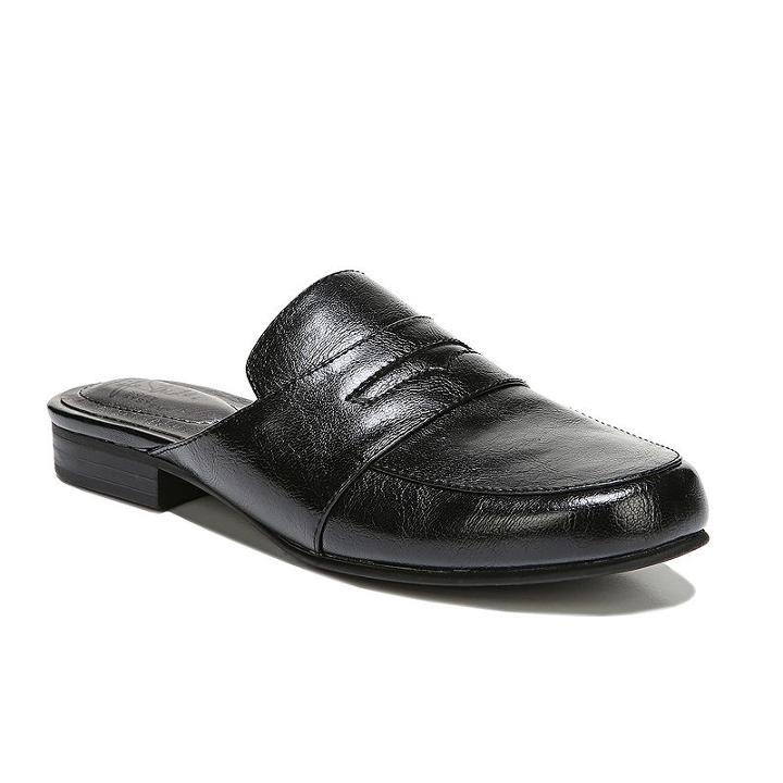 Lifestride Samera Women's Backless Loafers, Size: 7.5 Wide, Black