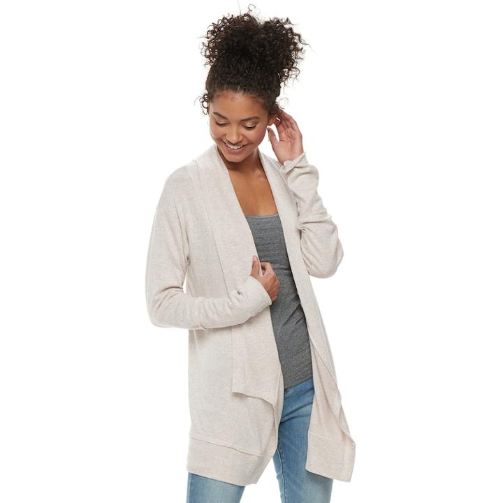 Juniors' So&reg; Hatchi Cardigan, Teens, Size: Small, Med Pink