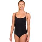 Women's Danskin Lace Back Cami Dance Leotard, Size: Large, Black