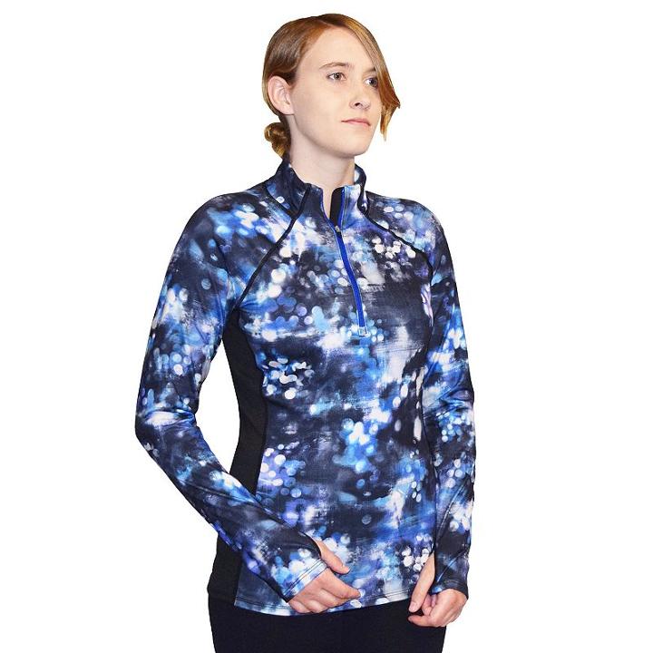 Women's Snow Angel Natural Wonder Slimline Quarter Zip Top, Size: Medium, Grey Other