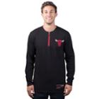 Men's Chicago Bulls 1/4-zip Thermal Tee, Size: Medium, Black