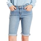 Women's Levi's Cuffed Jean Bermuda Shorts, Size: 8/29, Light Blue
