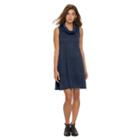 Juniors' Almost Famous Cowlneck Hatchi Swing Dress, Girl's, Size: Xl, Blue (navy)