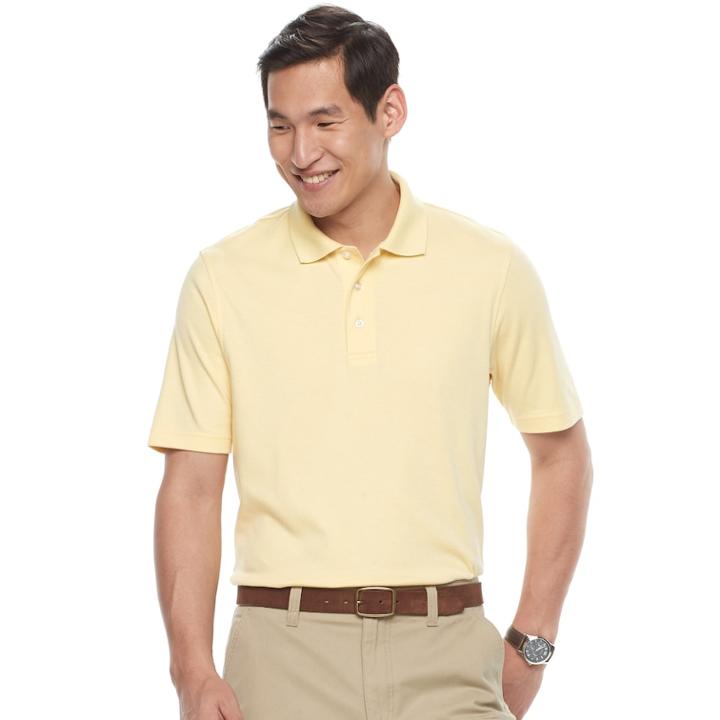 Men's Croft & Barrow&reg; Signature Interlock Polo, Size: Large, Med Yellow