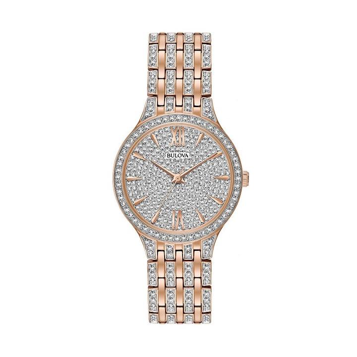 Bulova Women's Crystal Stainless Steel Watch - 98l235, Multicolor