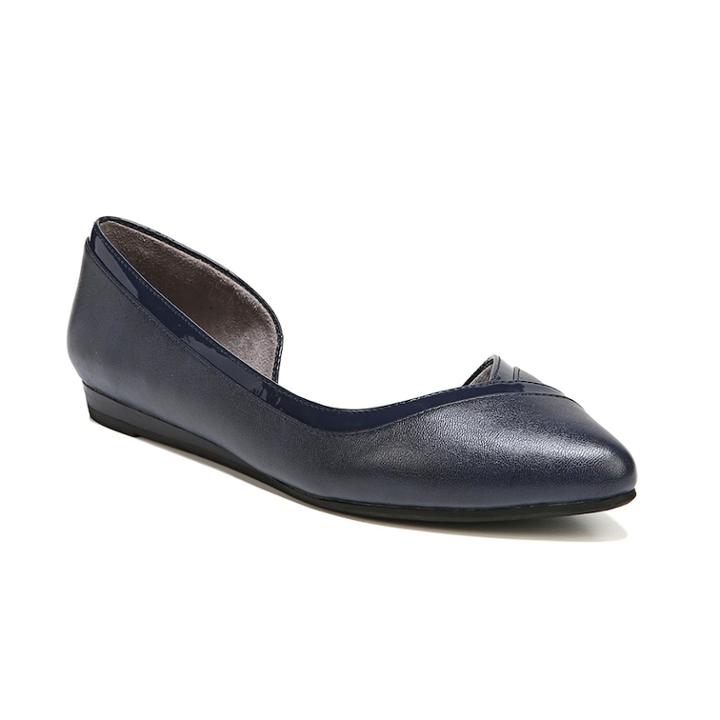 Lifestride Quemela Women's D'orsay Flats, Size: 7 Wide, Blue