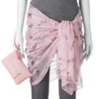 Women's Sonoma Goods For Life&trade; Print Oversized Wrap Scarf With Neoprene Pouch, Blush