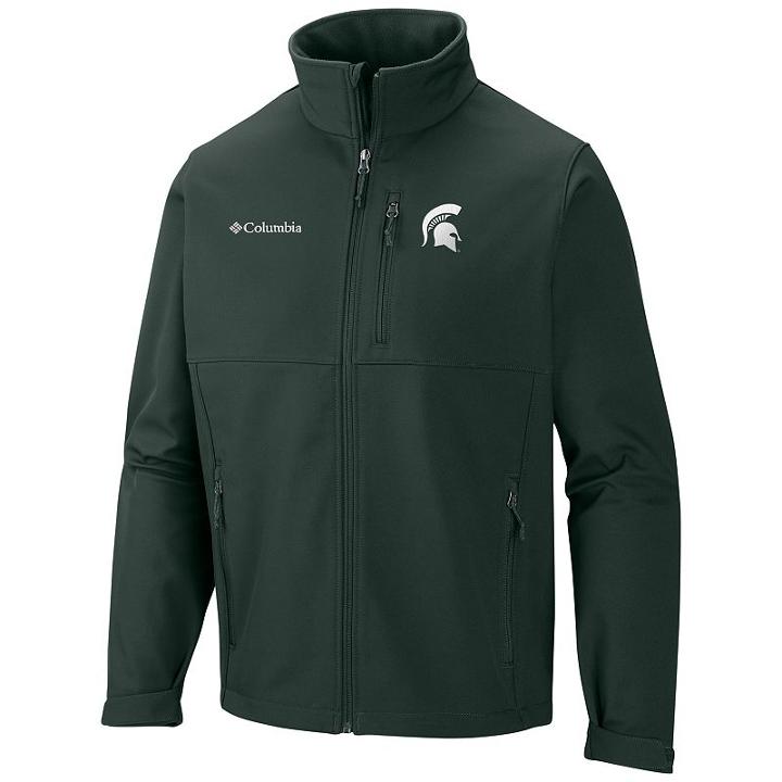 Men's Columbia Michigan State Spartans Ascender Softshell Jacket, Size: Small, Green Oth