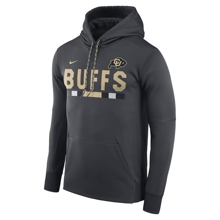 Men's Nike Colorado Buffaloes Therma-fit Hoodie, Size: Xxl, Grey