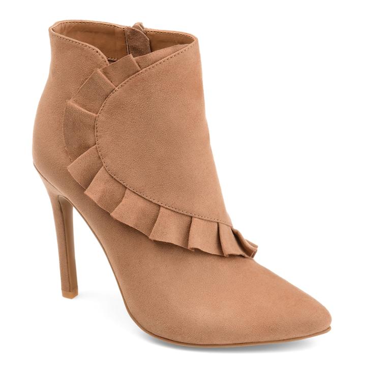 Journee Collection Cress Women's High Heel Ankle Boots, Size: 12, Beig/green (beig/khaki)